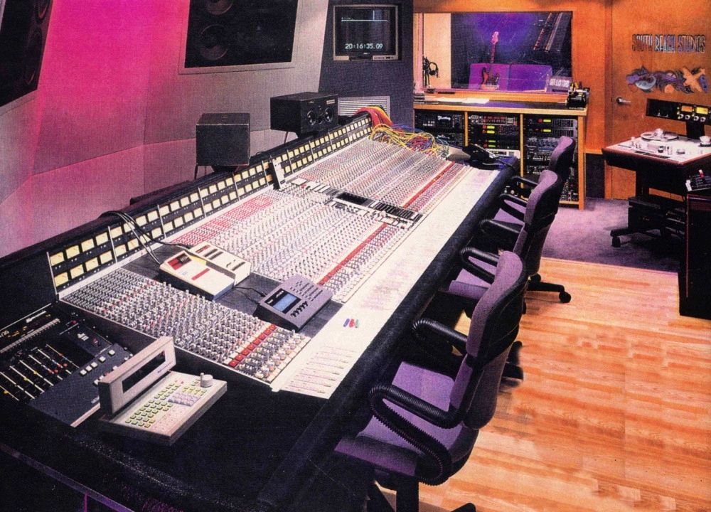 South Beach Studios recording and production control room in Miami