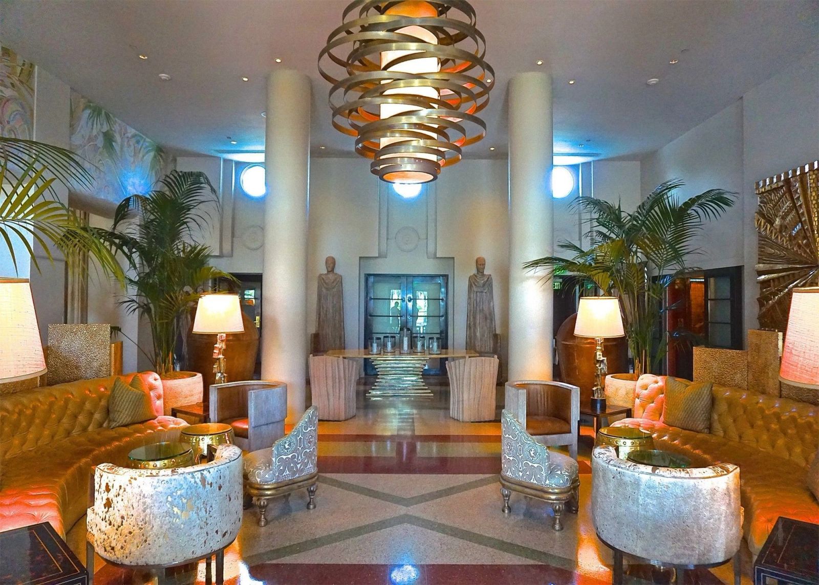 Tides Hotel lobby and hospitality environment in Miami